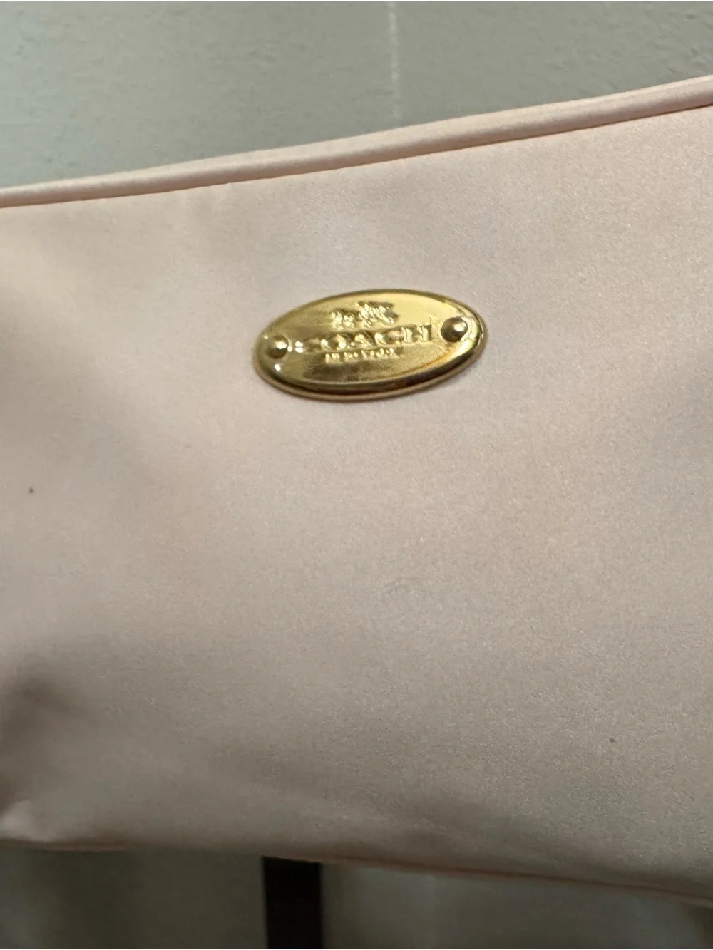 Versace Navy and Blush Pink Cosmetic Pouch Duo